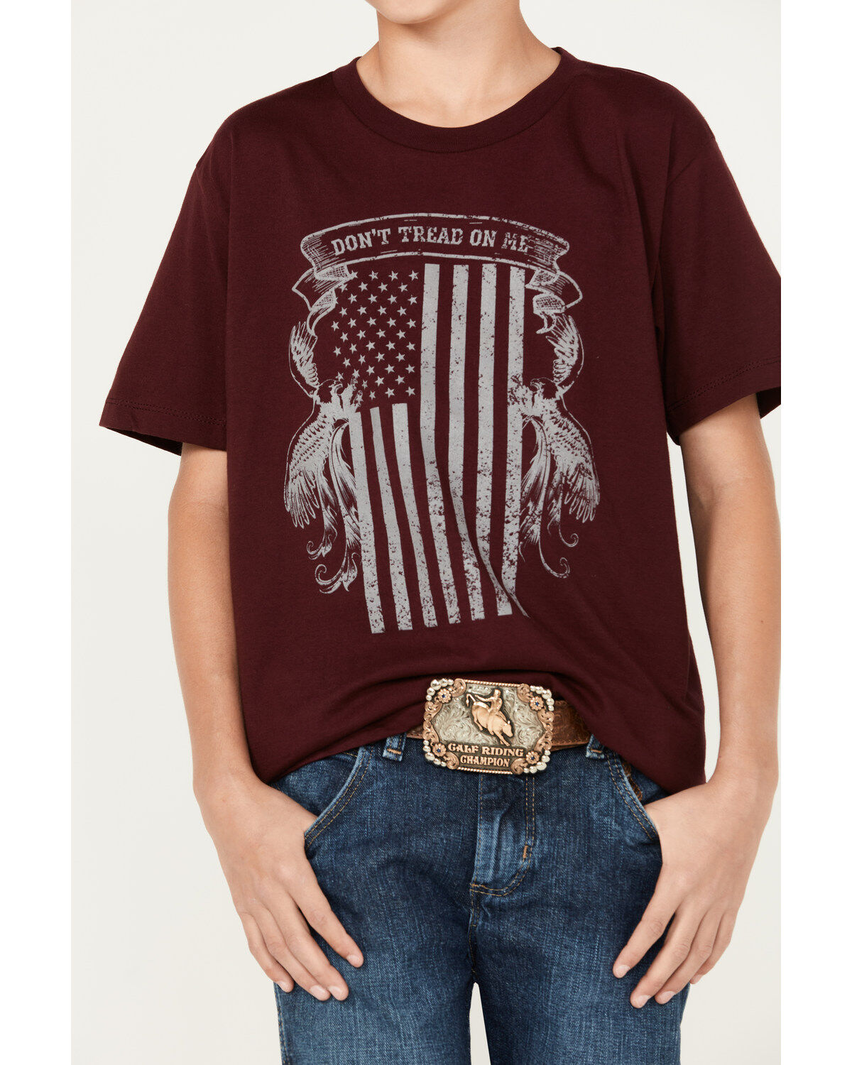 Cody James Boys' USA Flag Short Sleeve Graphic T-Shirt