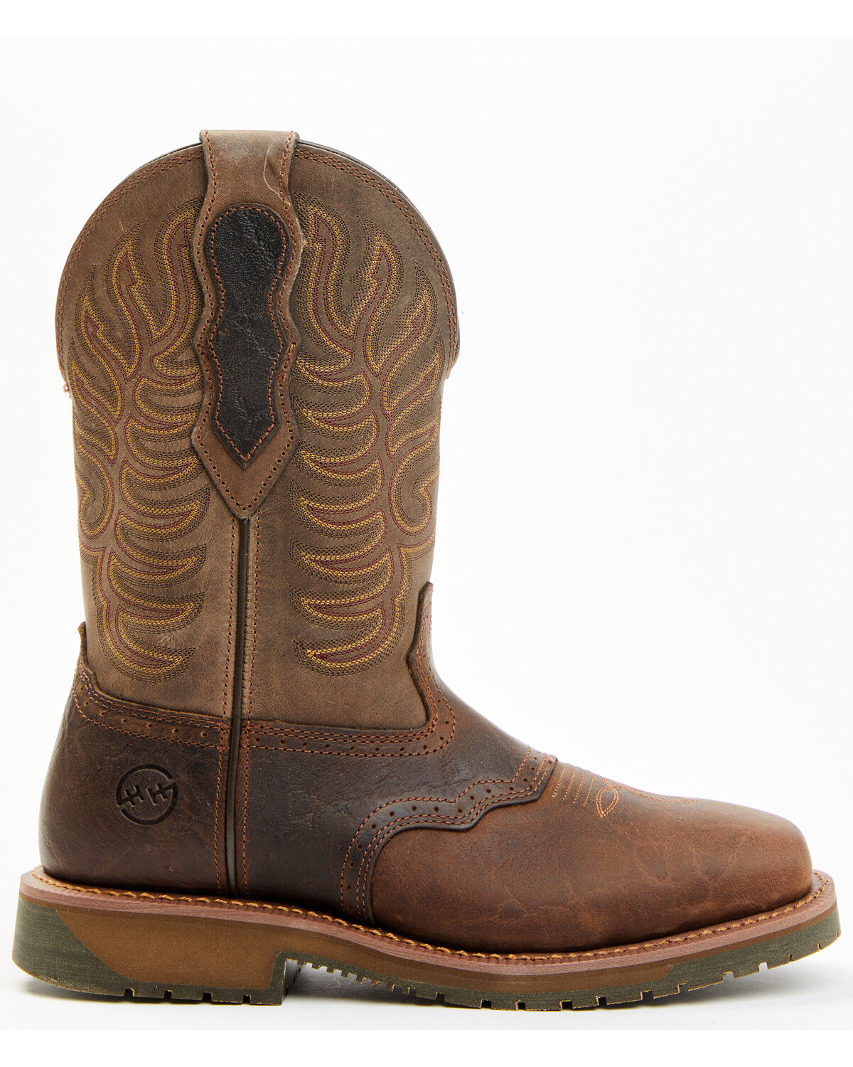 Double H Men's 11" Domestic I.C.E.® Saddle Vamp Performance Western Boots - Broad Square Toe