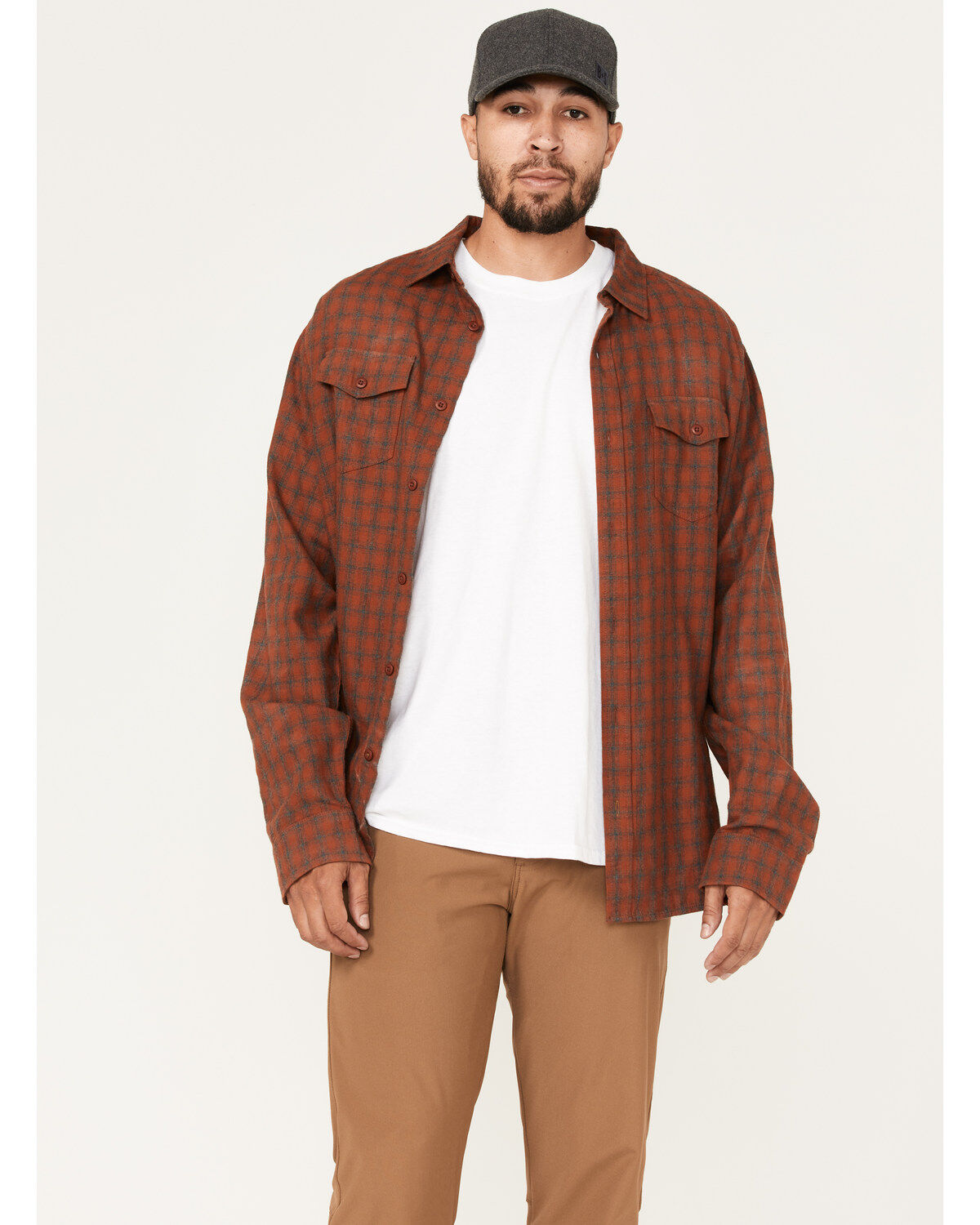 Brothers and Sons Men's Tencel Plaid Long Sleeve Button Down Western Flannel Shirt