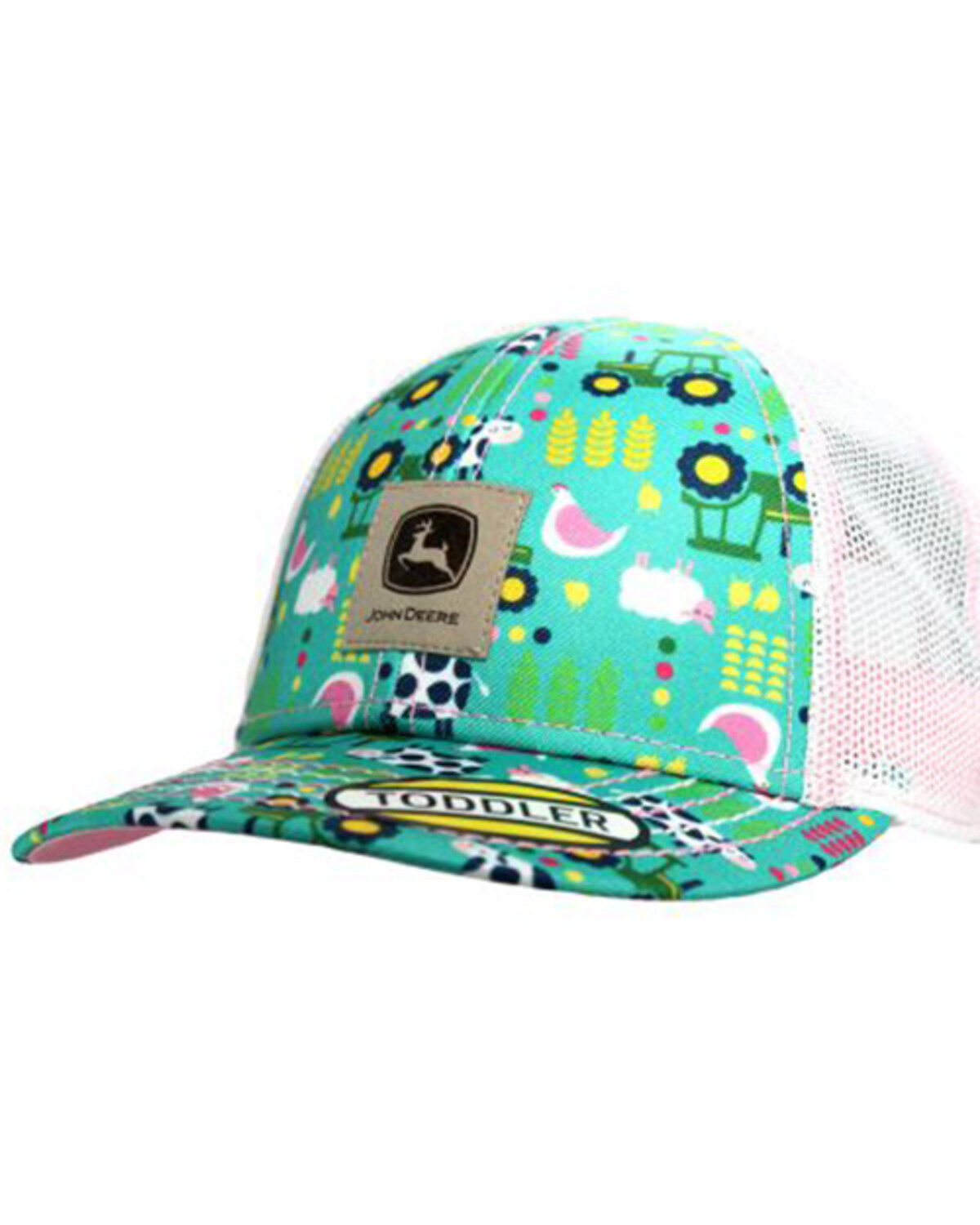 John Deere Girls' Farm Print Ball Cap