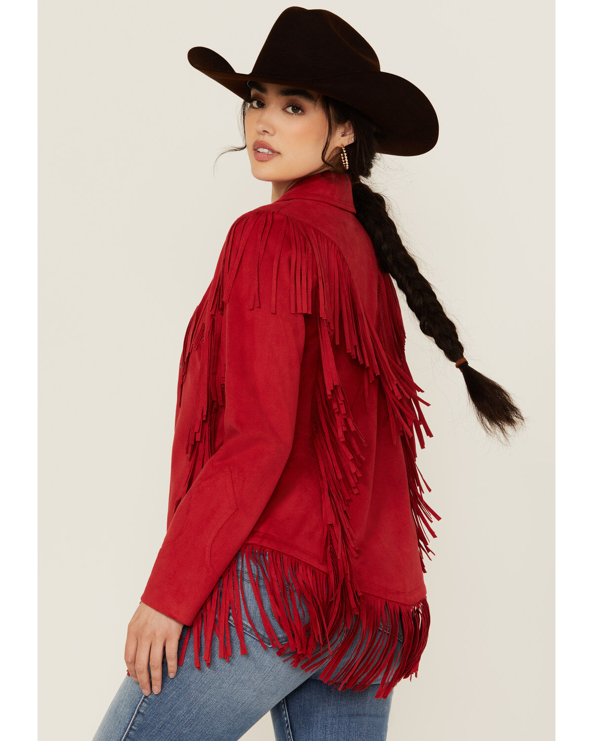 Powder River Outfitters Women's Faux Suede Fringe Jacket