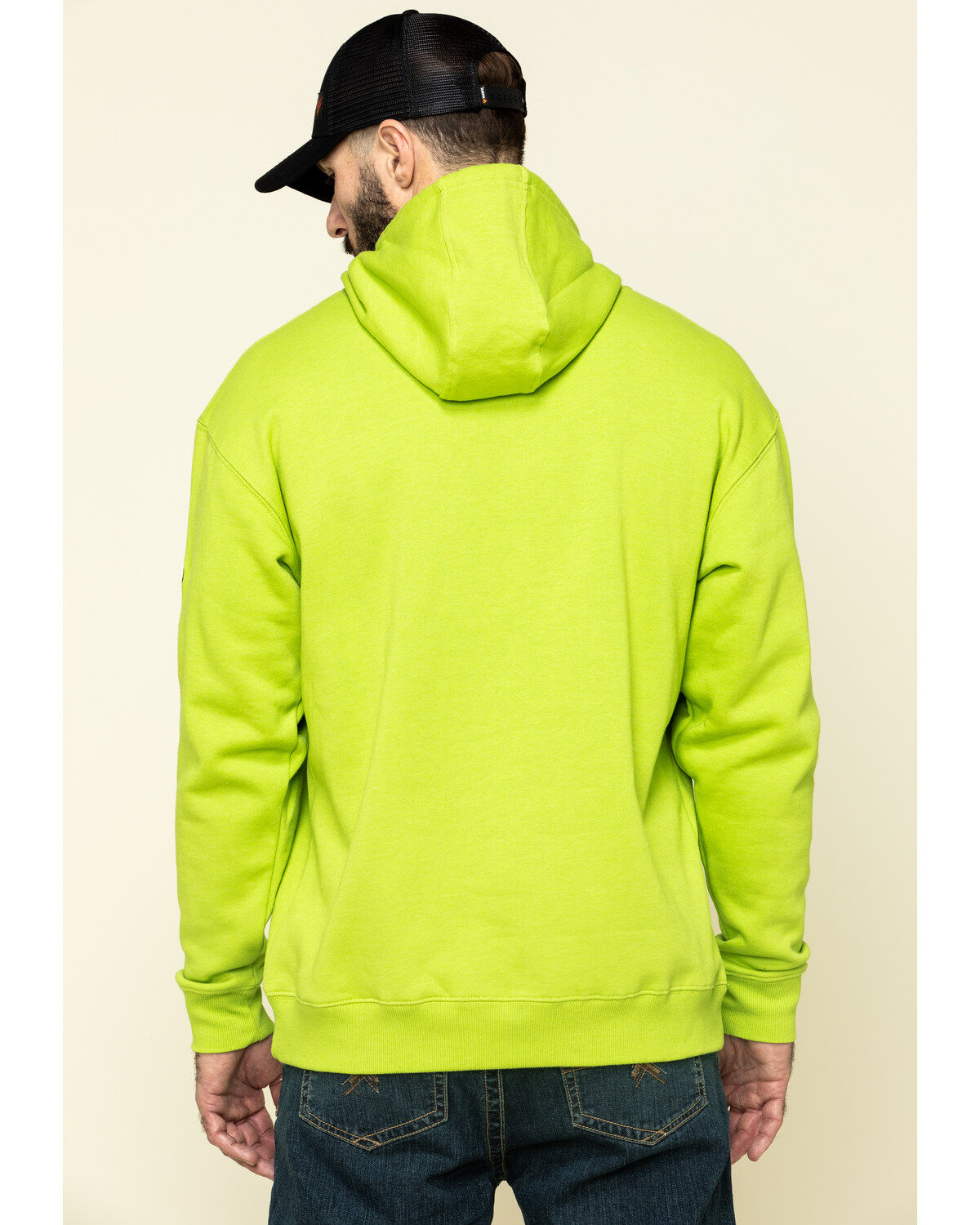 Ariat Men's Lime Heather Rebar Graphic Hooded Work Sweatshirt