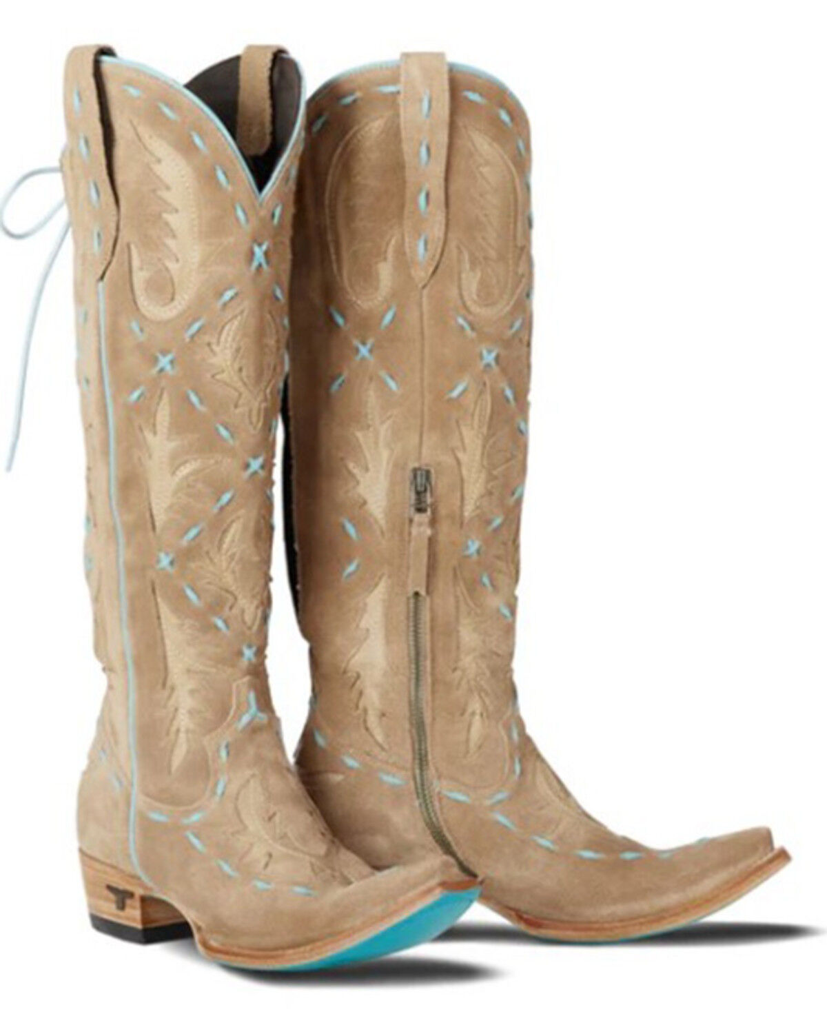 Lane Women's Reverie Suede Knee High Corset Western Boots - Snip Toe