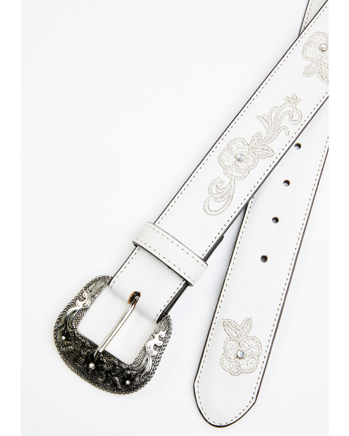 Shyanne Women's Lasy Floral Embroidered Rhinestone Western Belt