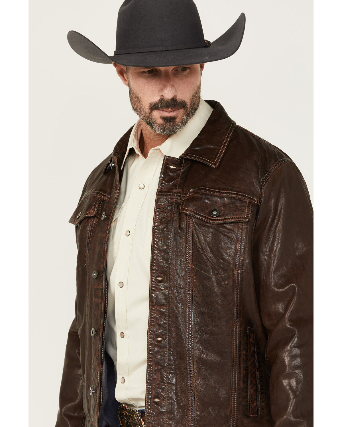 Scully Men's Leather Trucker Jacket