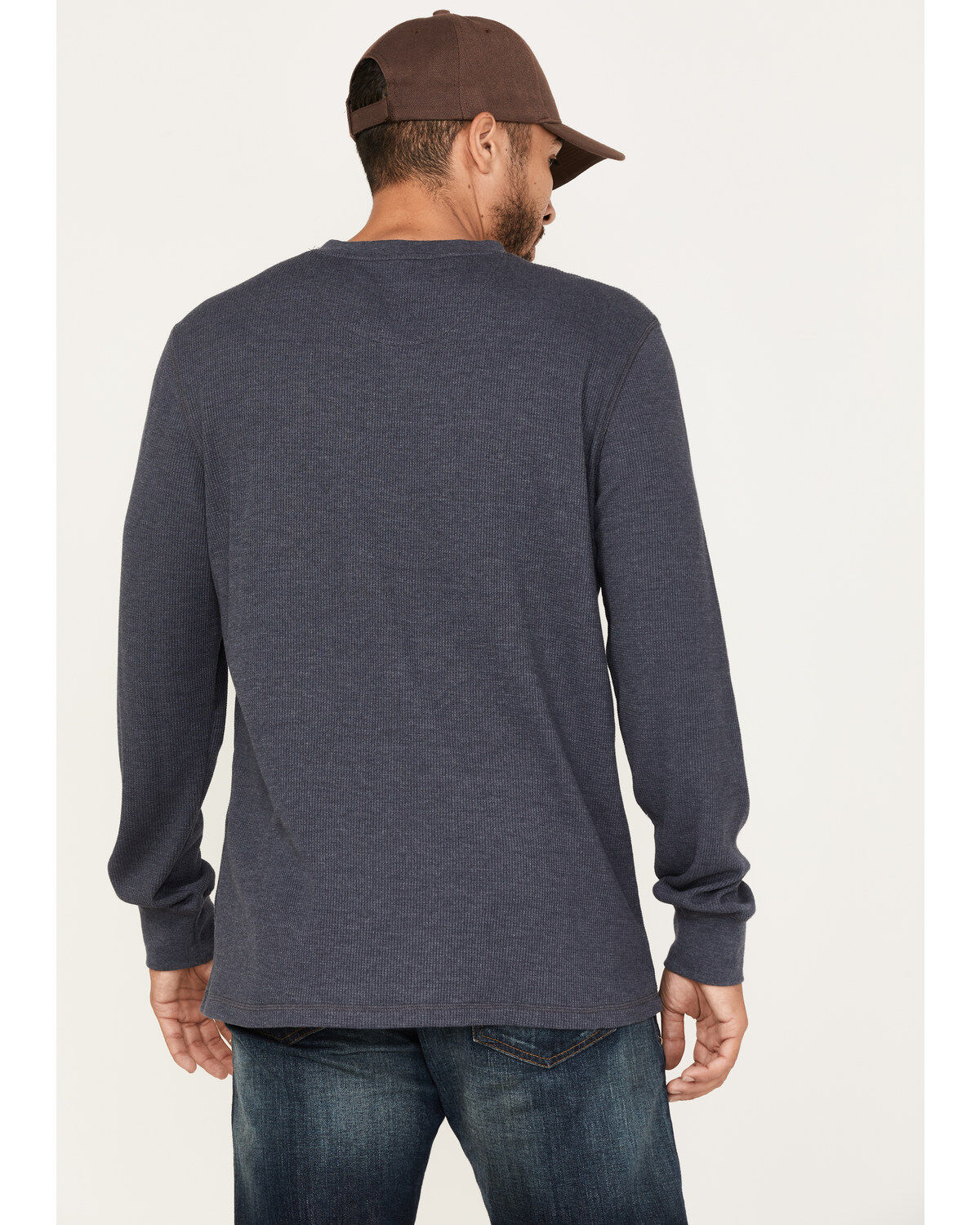 North River Men's Heathered Waffle Long Sleeve Henley Shirt