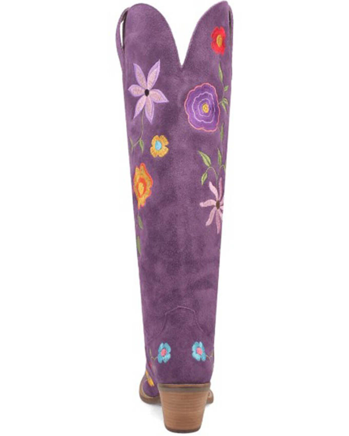 Dingo Women's Flower Power Suede Tall Western Boots - Snip Toe