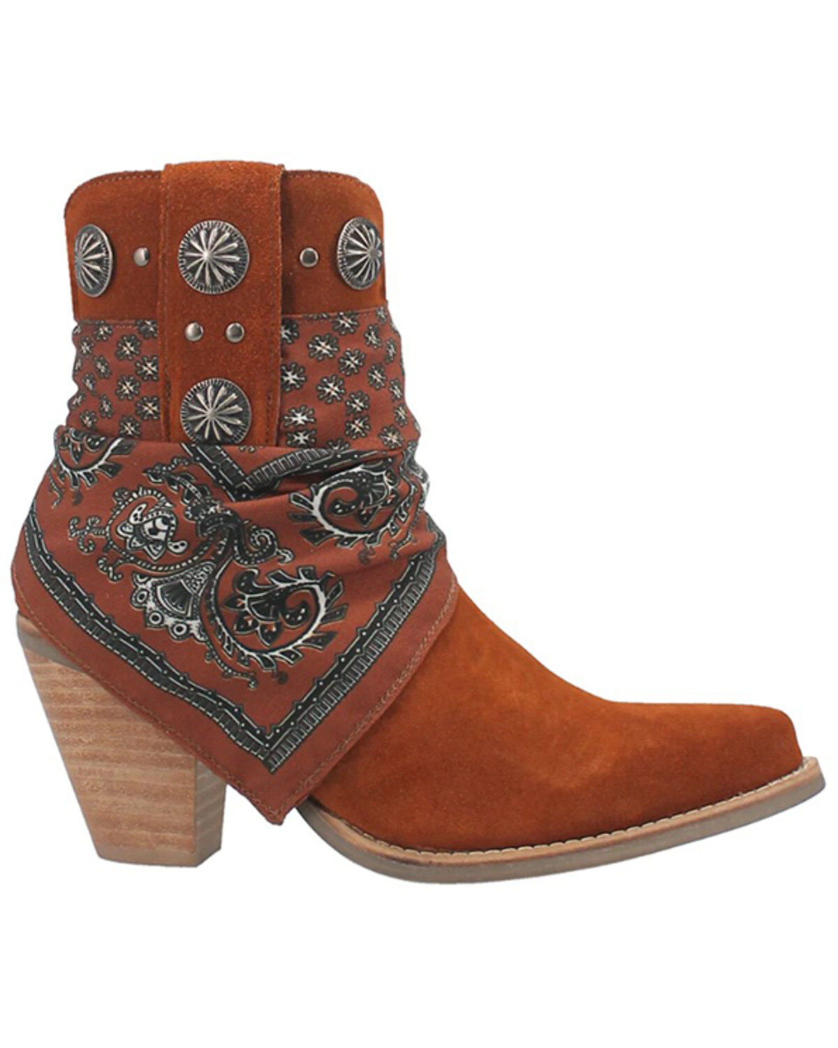 Dingo Women's Suede Bandida Western Booties - Round Toe