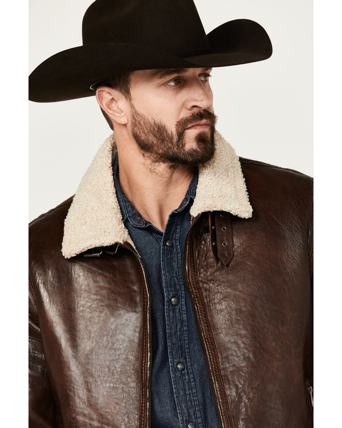Scully Men's Sherpa Lined Leather Jacket
