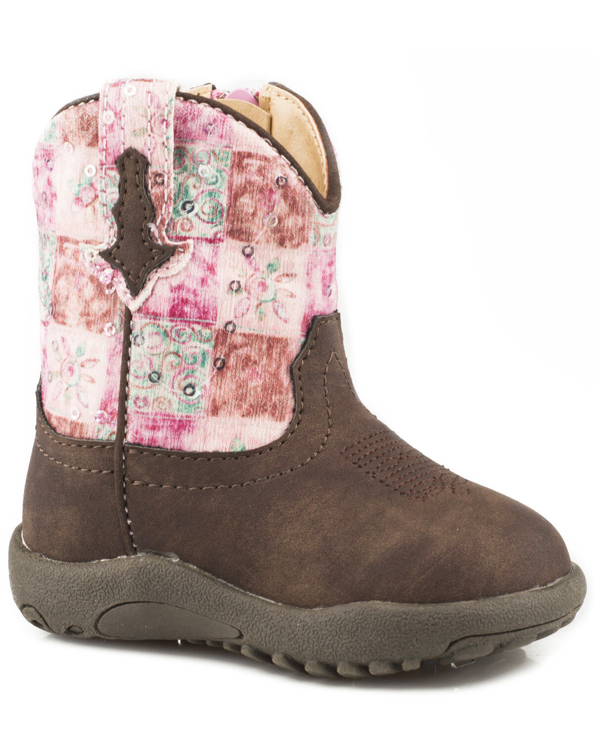 Roper Infant Girls' Shine Sequin Cowbabies Boots - Round Toe