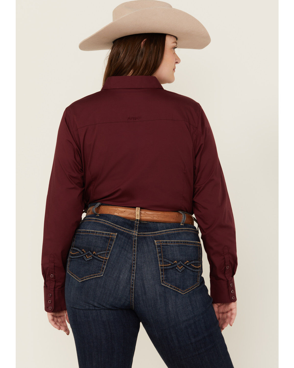 Ariat Women's R.E.A.L Kirby Long Sleeve Button-Down Stretch Western Shirt - Plus