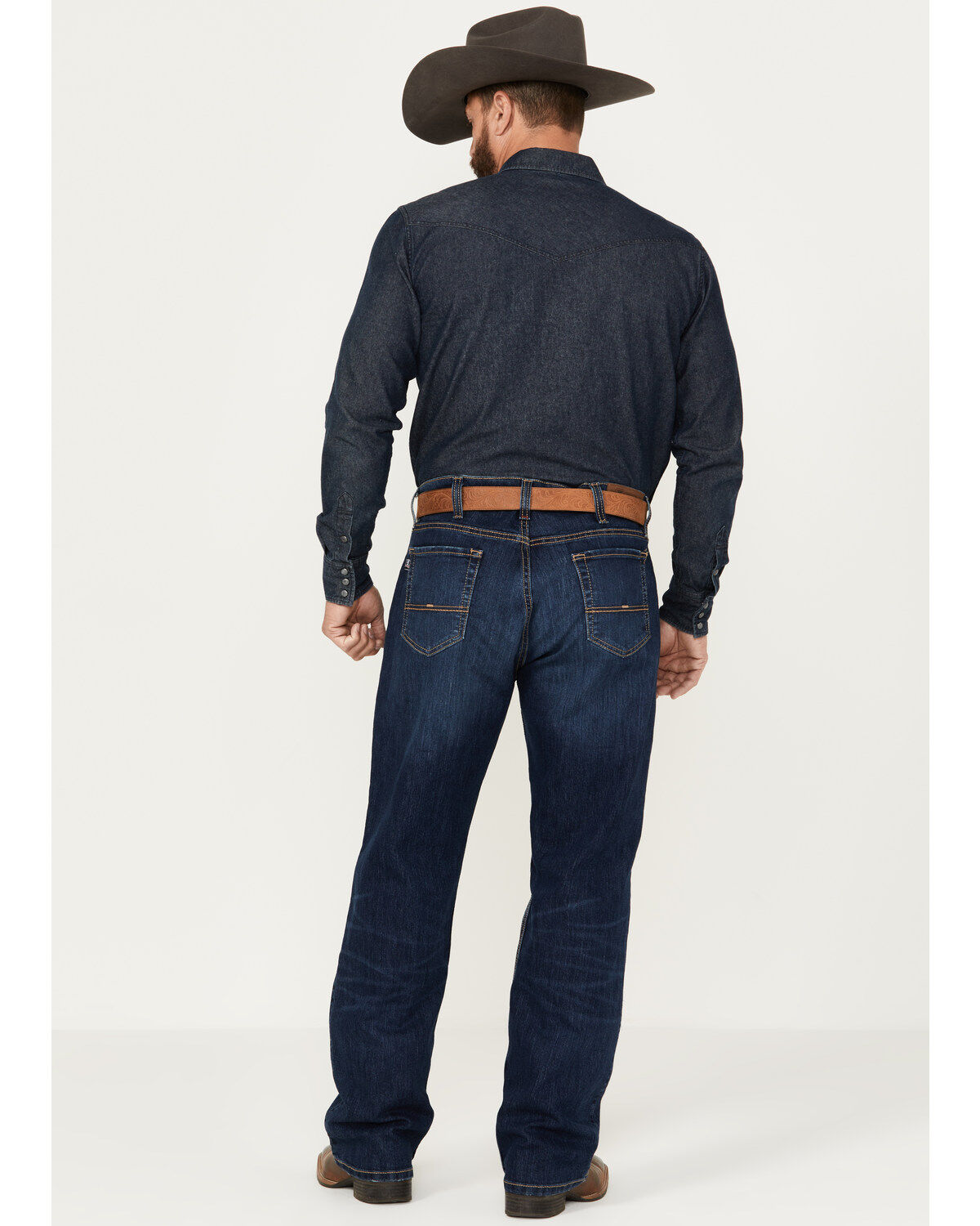 Justin Men's 1879 Medium Wash Stretch Bootcut Denim Jeans