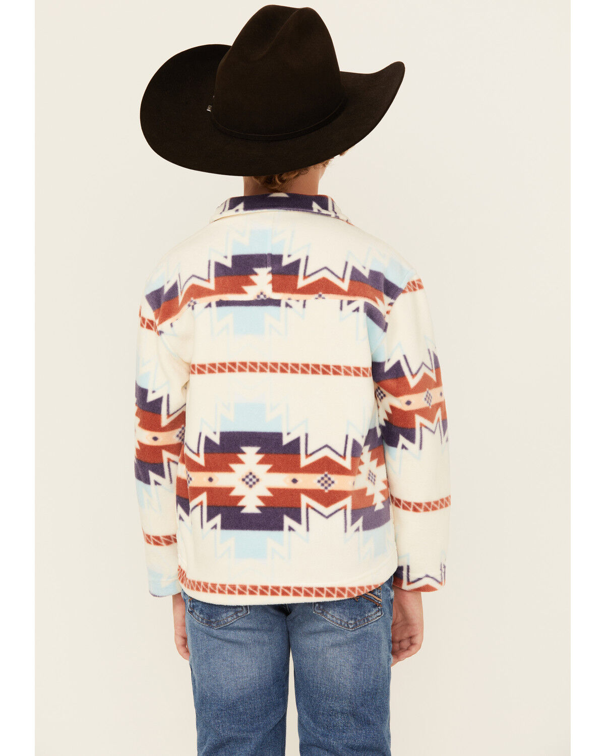 Roper Boys' Southwestern Print 1/4 Snap Fleece Pullover