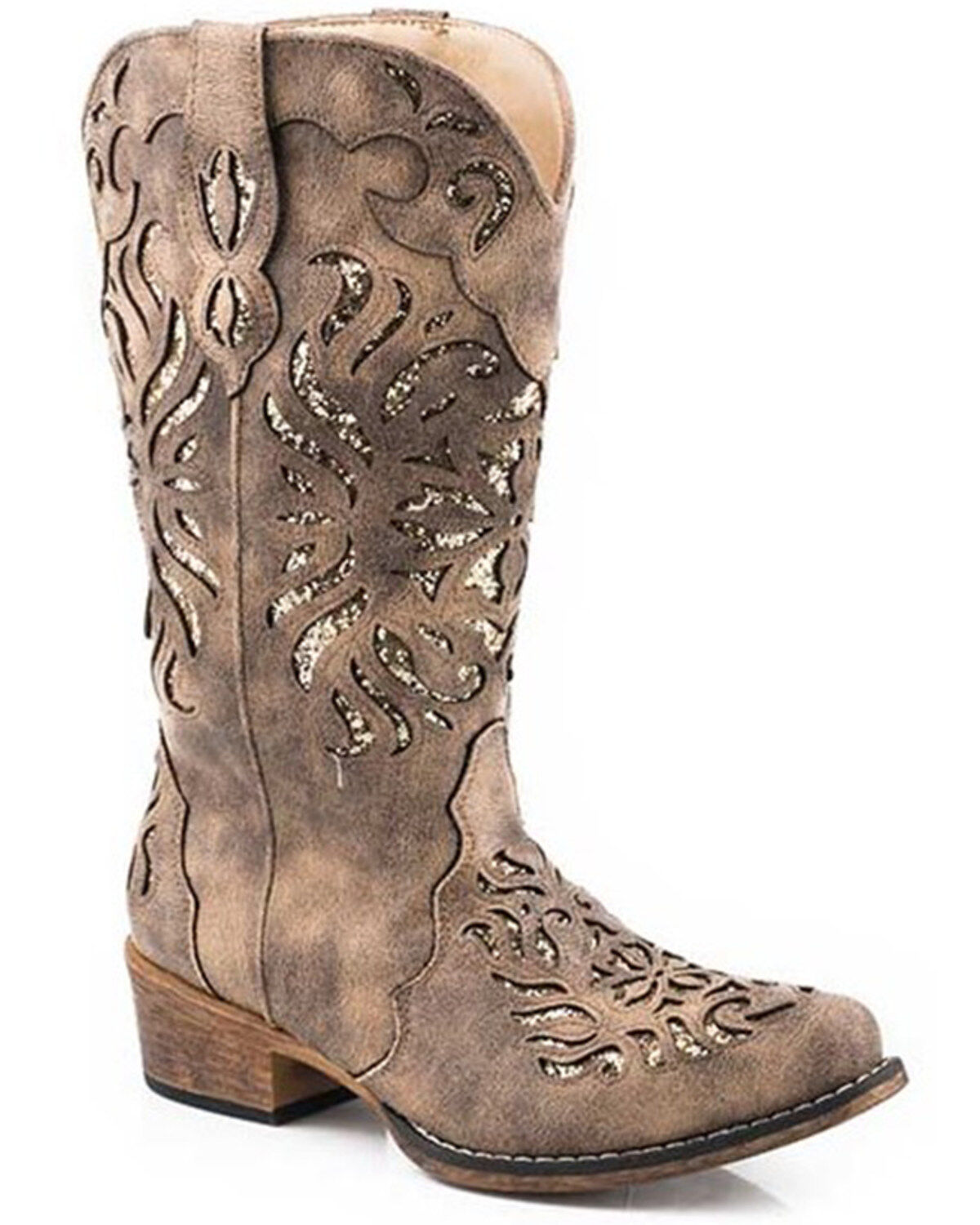 Roper Women's Riley Glitz Western Performance Boots - Snip Toe