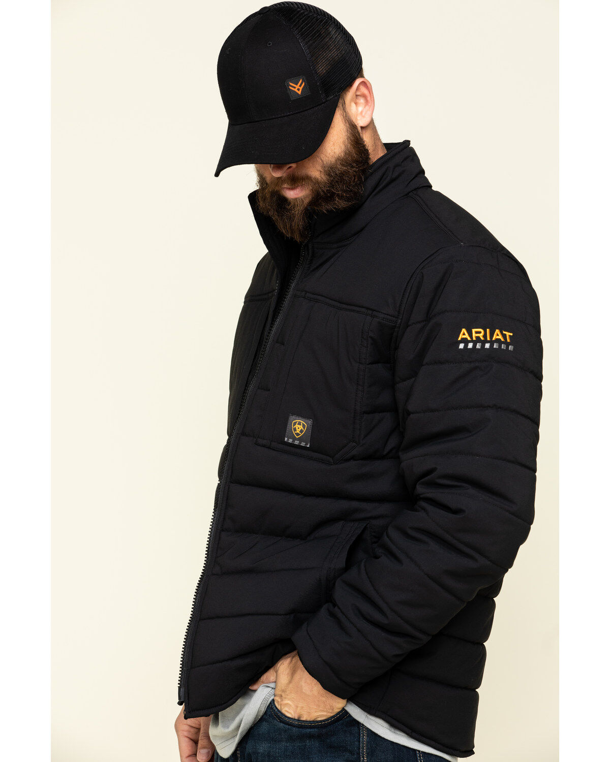 Ariat Men's Black Rebar Vailiant Ripstop Insulated Work Jacket