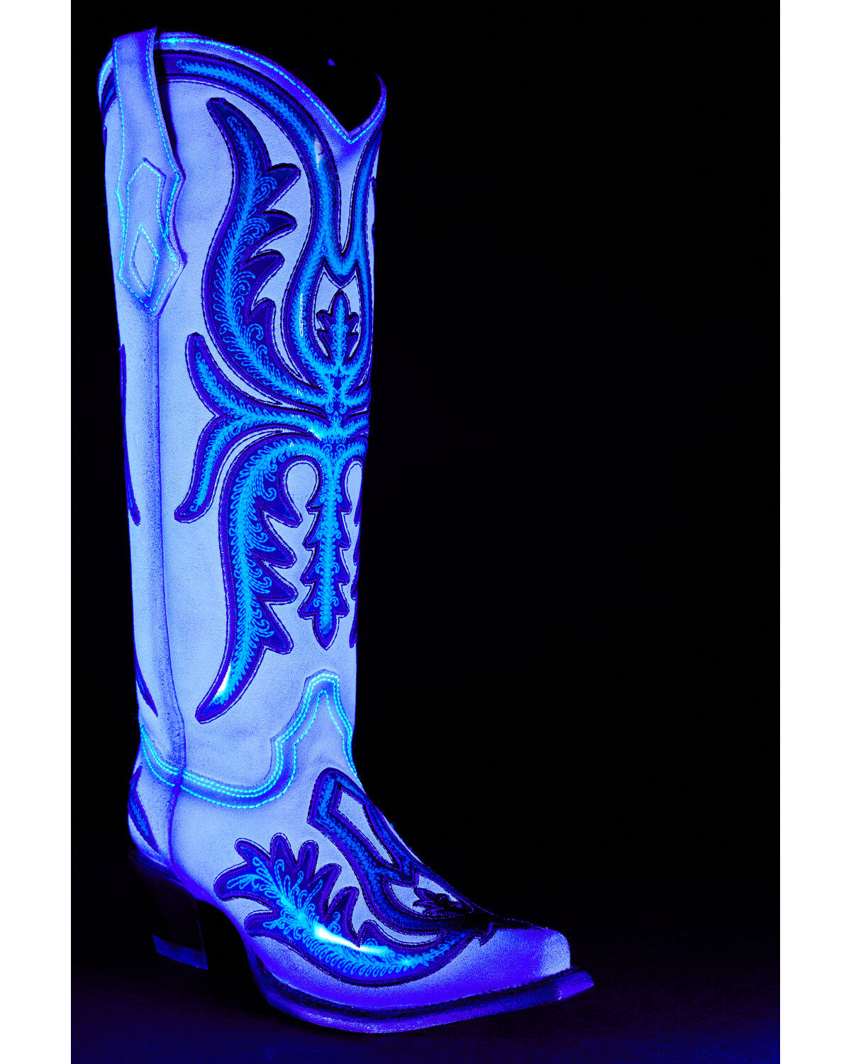 Corral Women's Polymer Blacklight Overlay Tall Western Boots - Snip Toe
