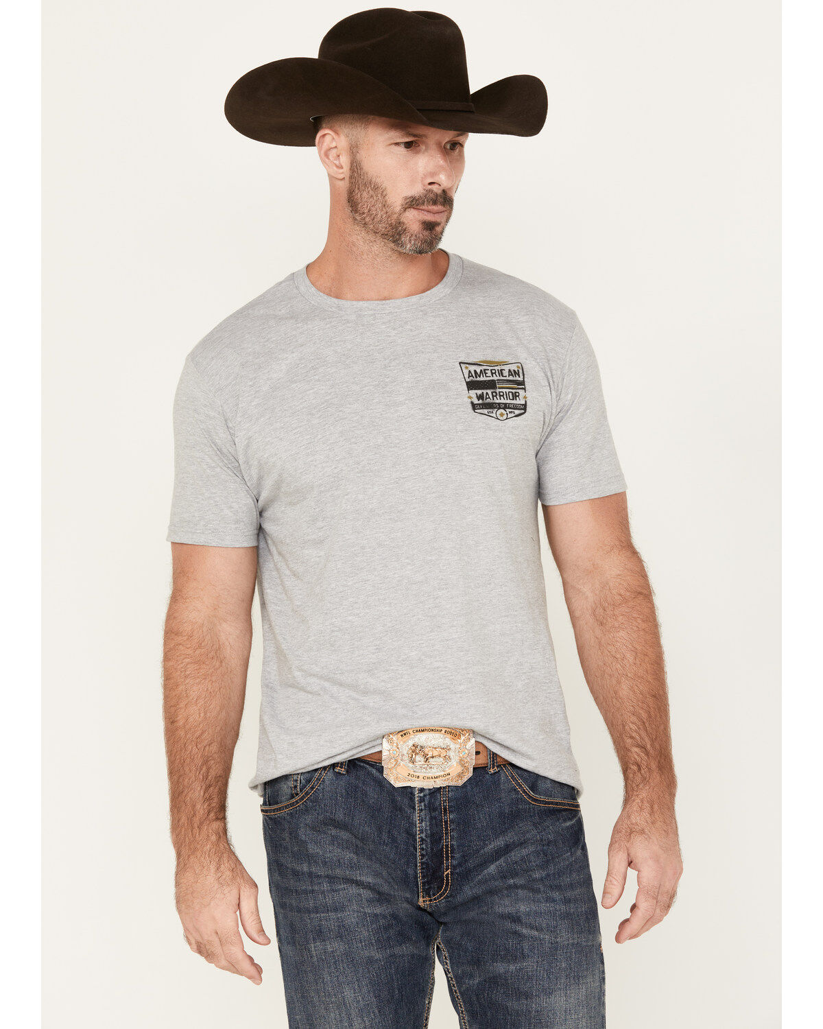 Howitzer Men's American Warrior Graphic Short Sleeve T-Shirt