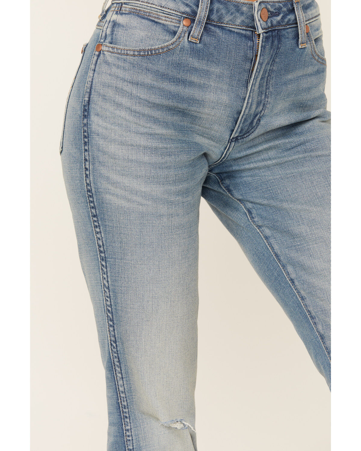 Wrangler Women's Medium Wash Westward Mid Rise Bootcut Stretch Denim Jeans