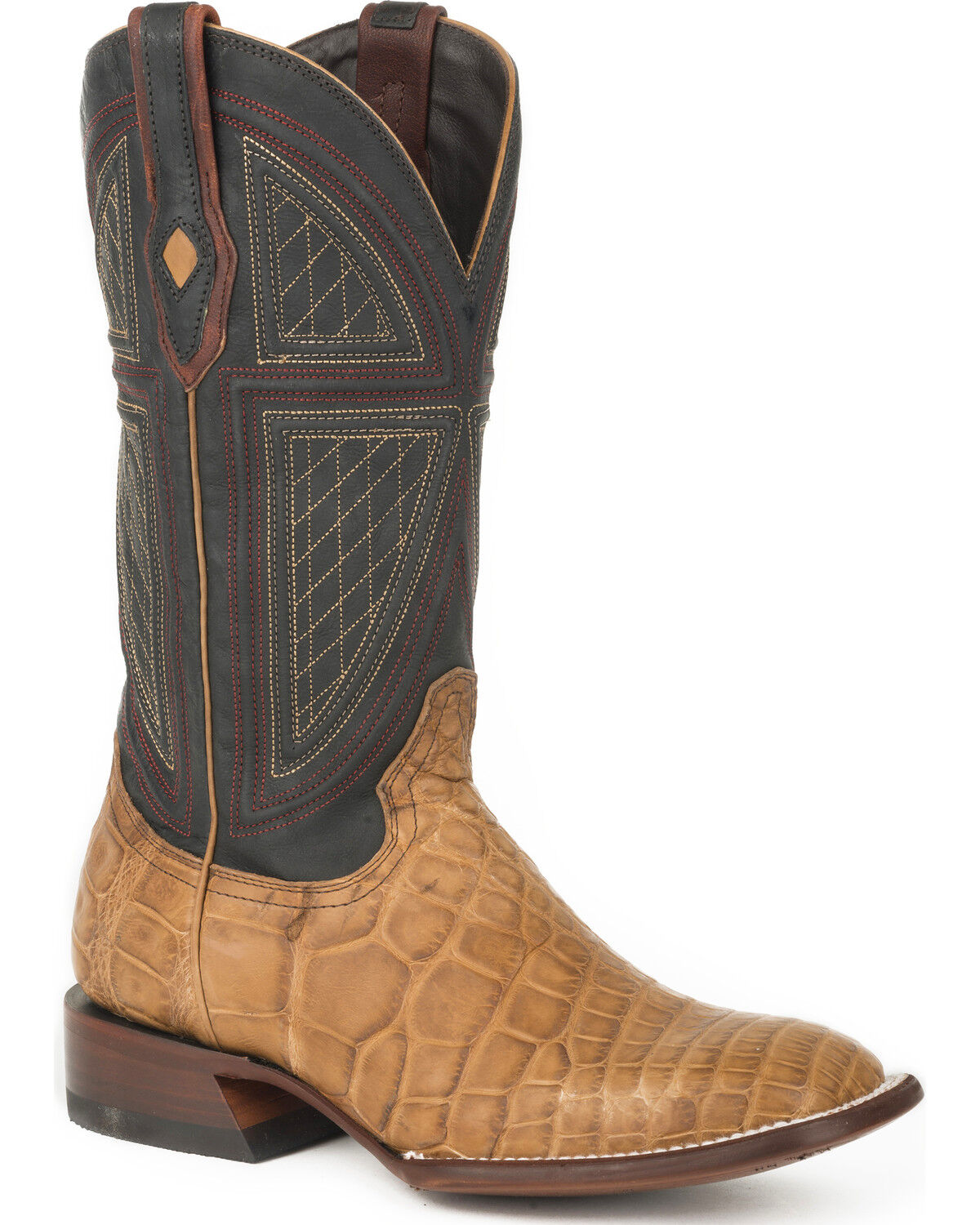 Stetson Men's Alligator Western Boots - Broad Square Toe