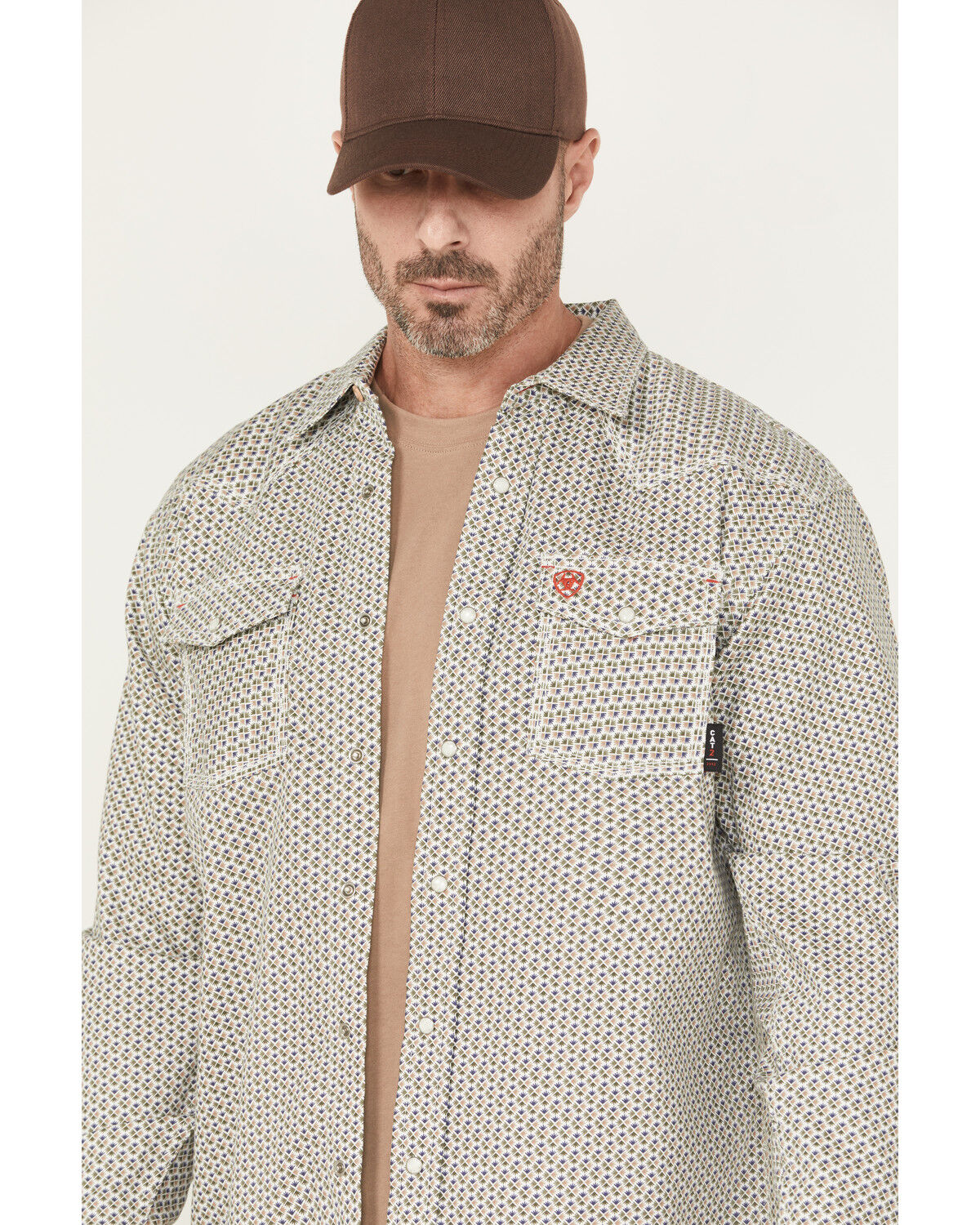 Ariat Men's Rebar FR Venice Printed Long Sleeve Snap Work Shirt - Big