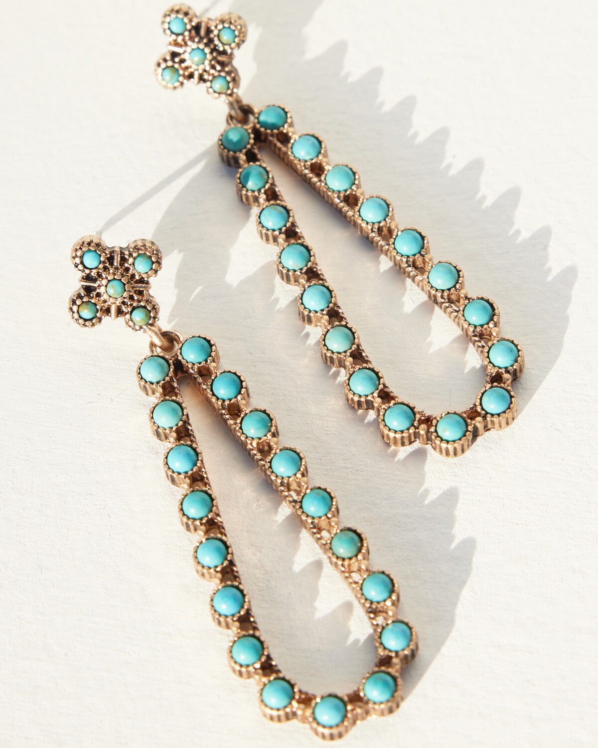 Shyanne Women's Summer Solstice Teardrop Cross Earrings