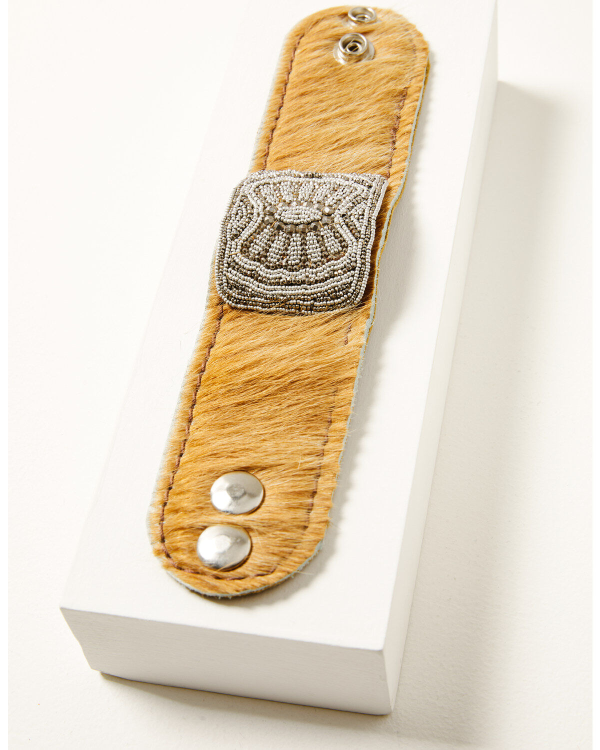 Erin Knight Designs Women's Cowhide And Leather Cuff Bracelet