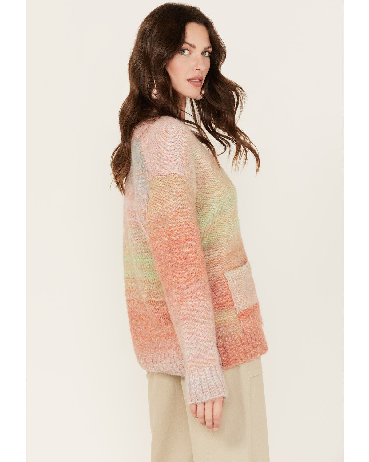 Revel Women's Marled Knit Button-Front Cardigan