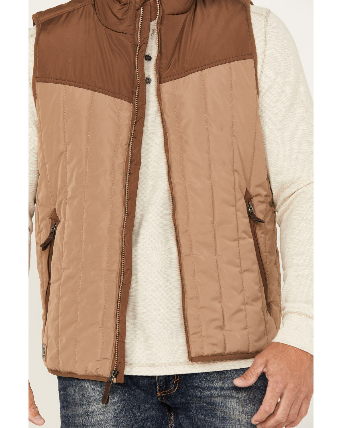 Moonshine Spirit Men's Southwestern Print Lined Puffer Vest