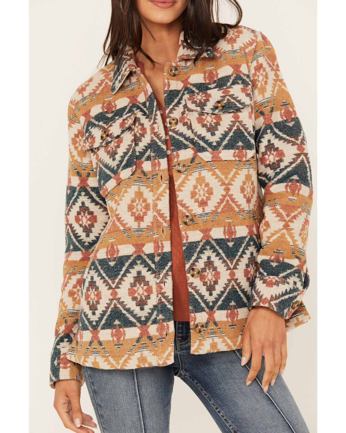 Idyllwind Women's Southwestern Striped Shacket