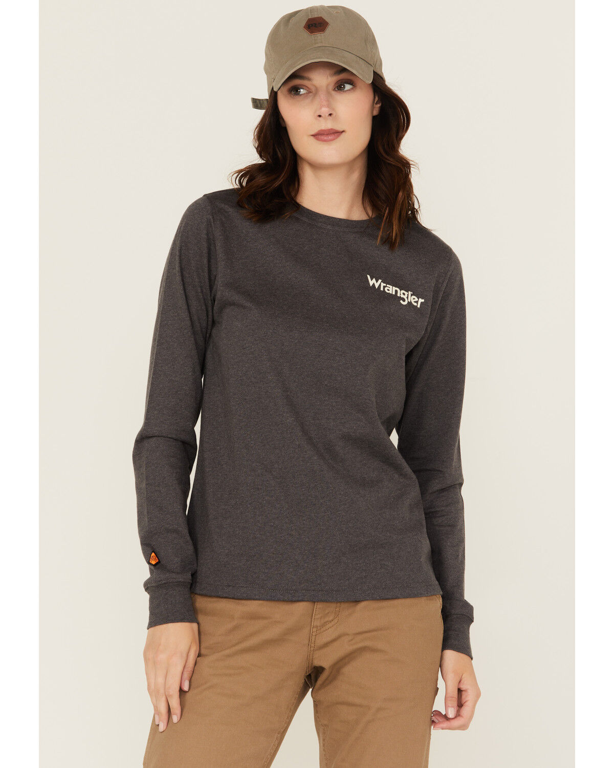 Wrangler Women's FR Eagle Long Sleeve Graphic Work T-Shirt