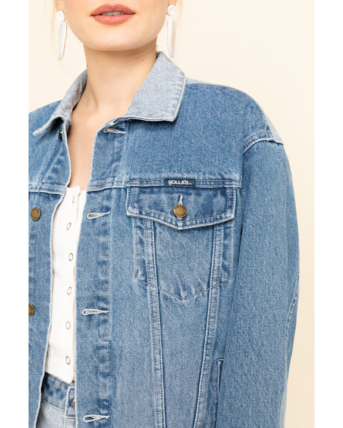 Rolla's Women's Medium Contrast Back Yoke Denim Jacket
