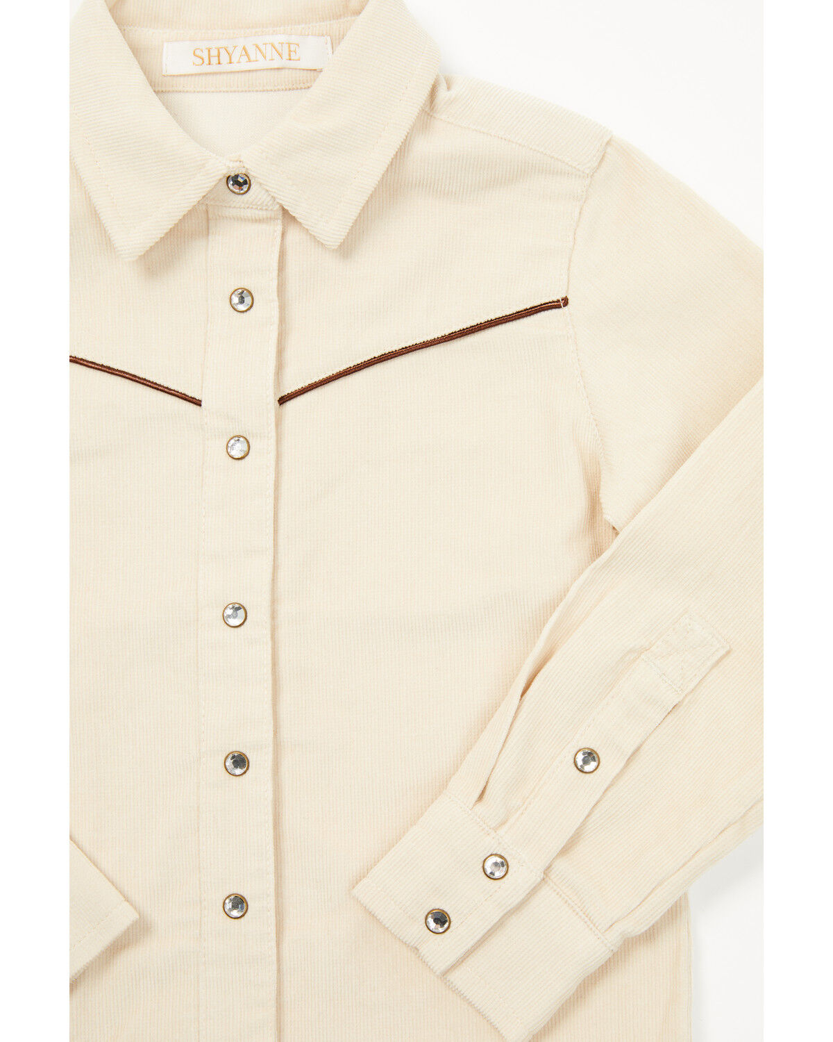 Shyanne Toddler Girls' Corduroy Long Sleeve Pearl Snap Western Shirt