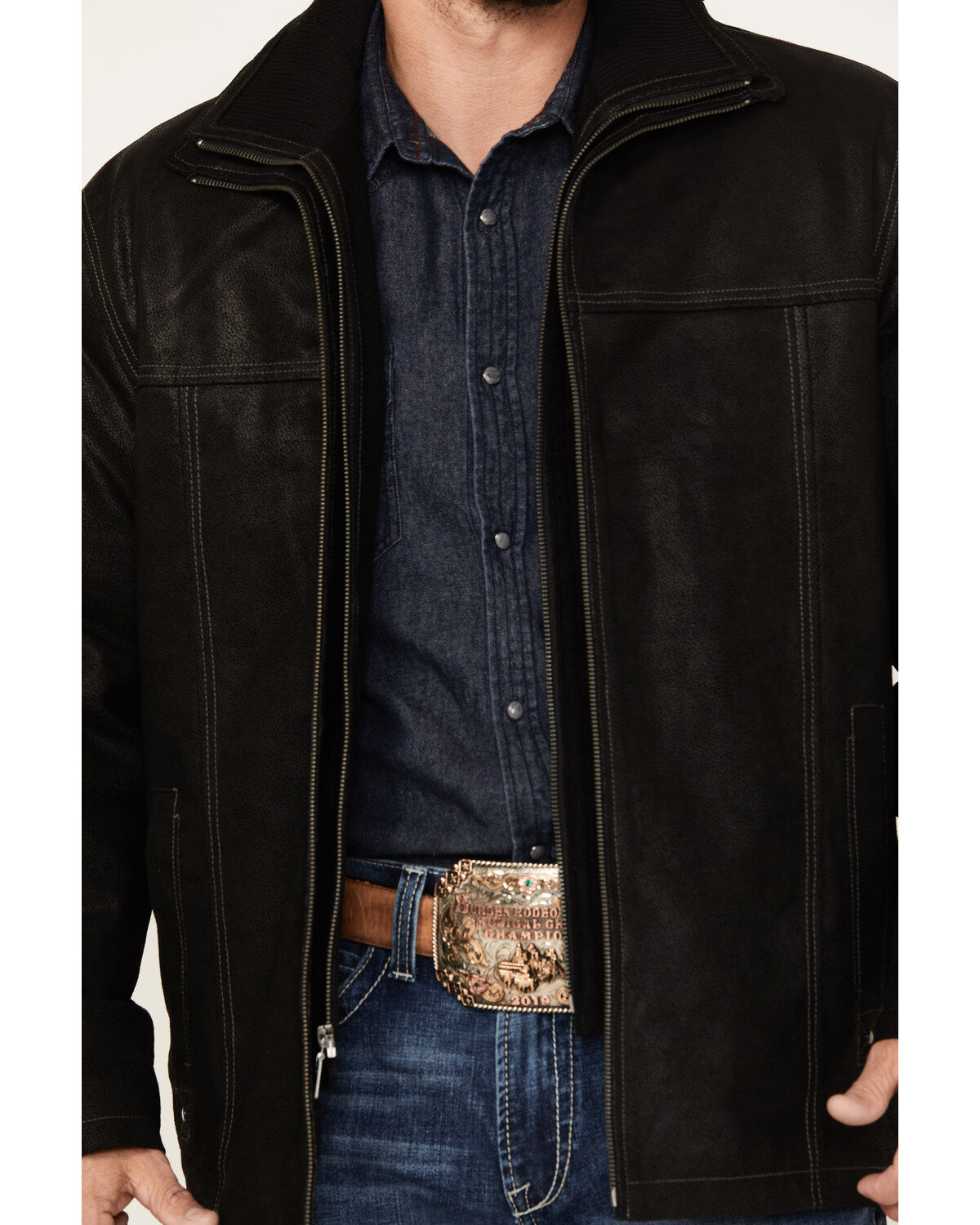 Scully Men's Suede Double Collar Jacket