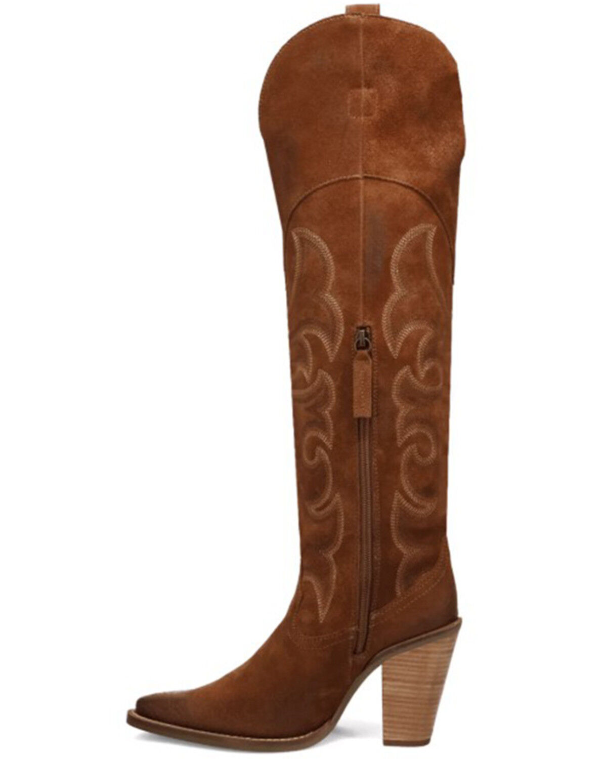 Dingo Women's Primadonna Suede Tall Western Boots - Round Toe