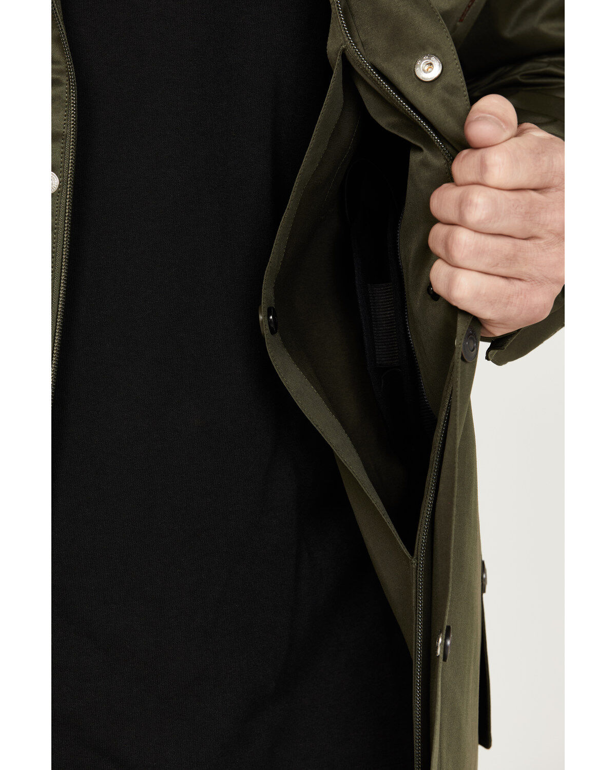 Brothers and Sons Men's Badlands Solid Snap-Front CC Parka Jacket