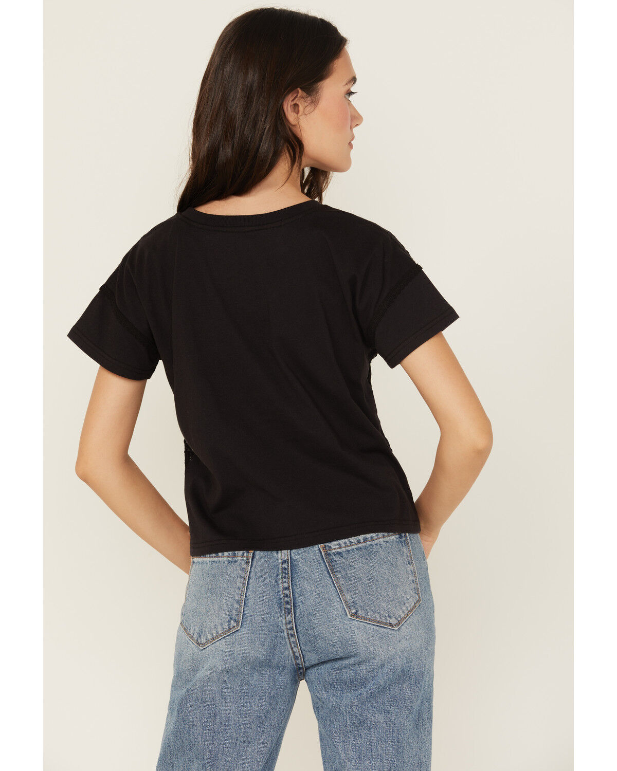 Shyanne Women's Last Night Lace Short Sleeve Cropped Graphic Tee