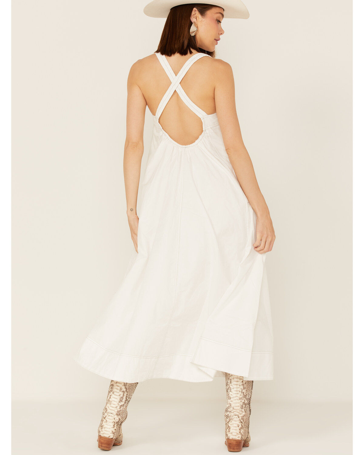 Free People Women's Desert Hearts Apron Midi Dress