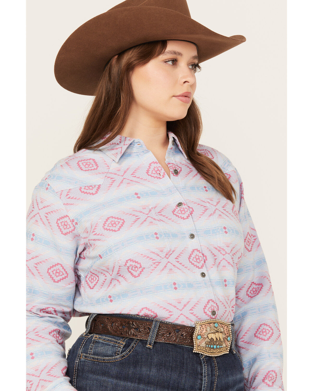 Ariat Women's R.E.A.L Billie Jean Southwestern Print Shirt - Plus