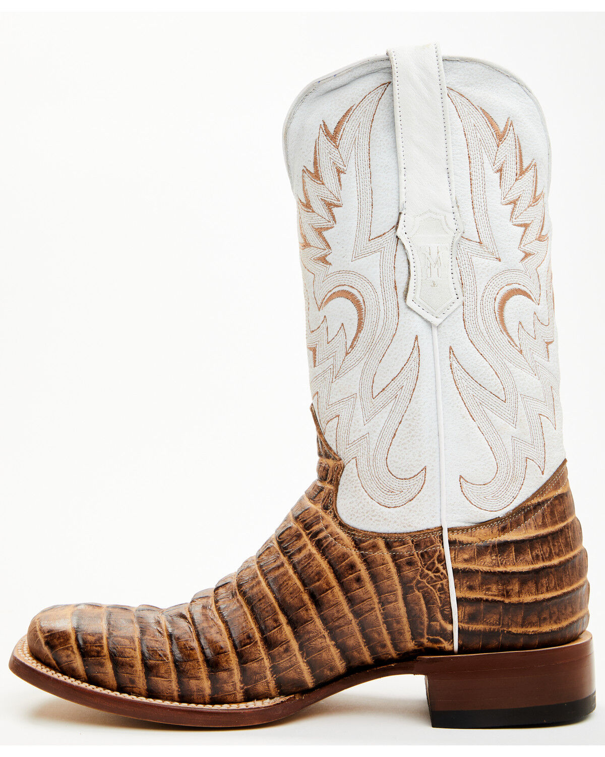 Tanner Mark Men's Caiman Print Western Boots - Broad Square Toe