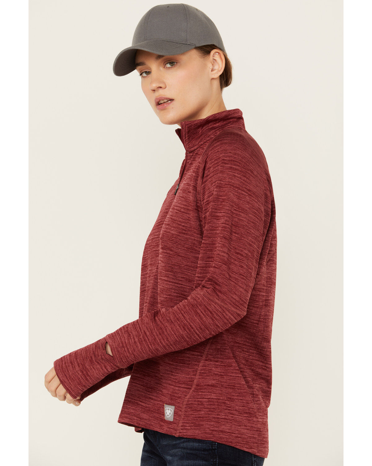 Ariat Women's Rebar Gridwork Baselayer 1/4 Zip T-Shirt