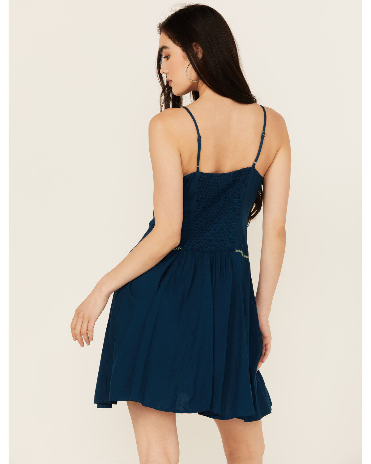 Shyanne Women's Challis Embroidered Mini Dress