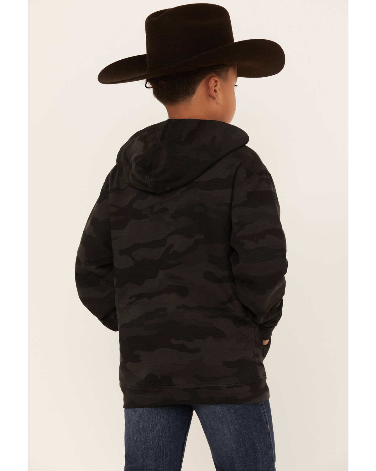 Cody James Boys' Flag Logo Camo Hooded Sweatshirt