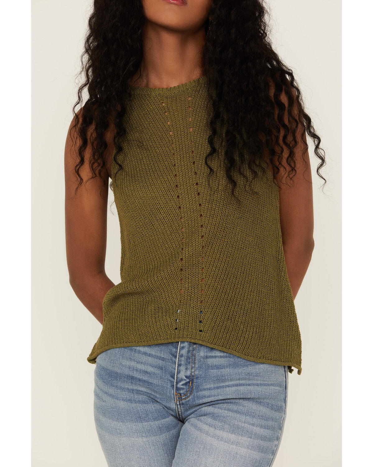 Panhandle Women's Halter Sweater Knit Tank