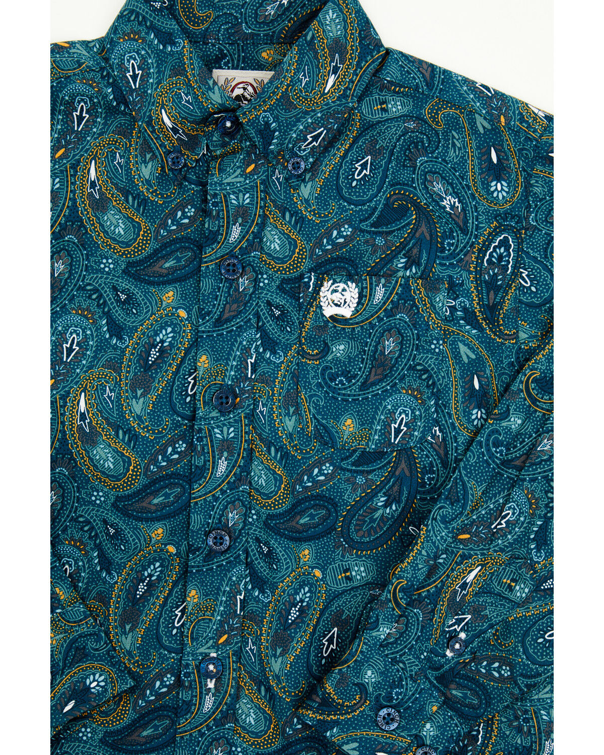 Cinch Toddler Boys' Paisley Print Long Sleeve Button-Down Western Shirt