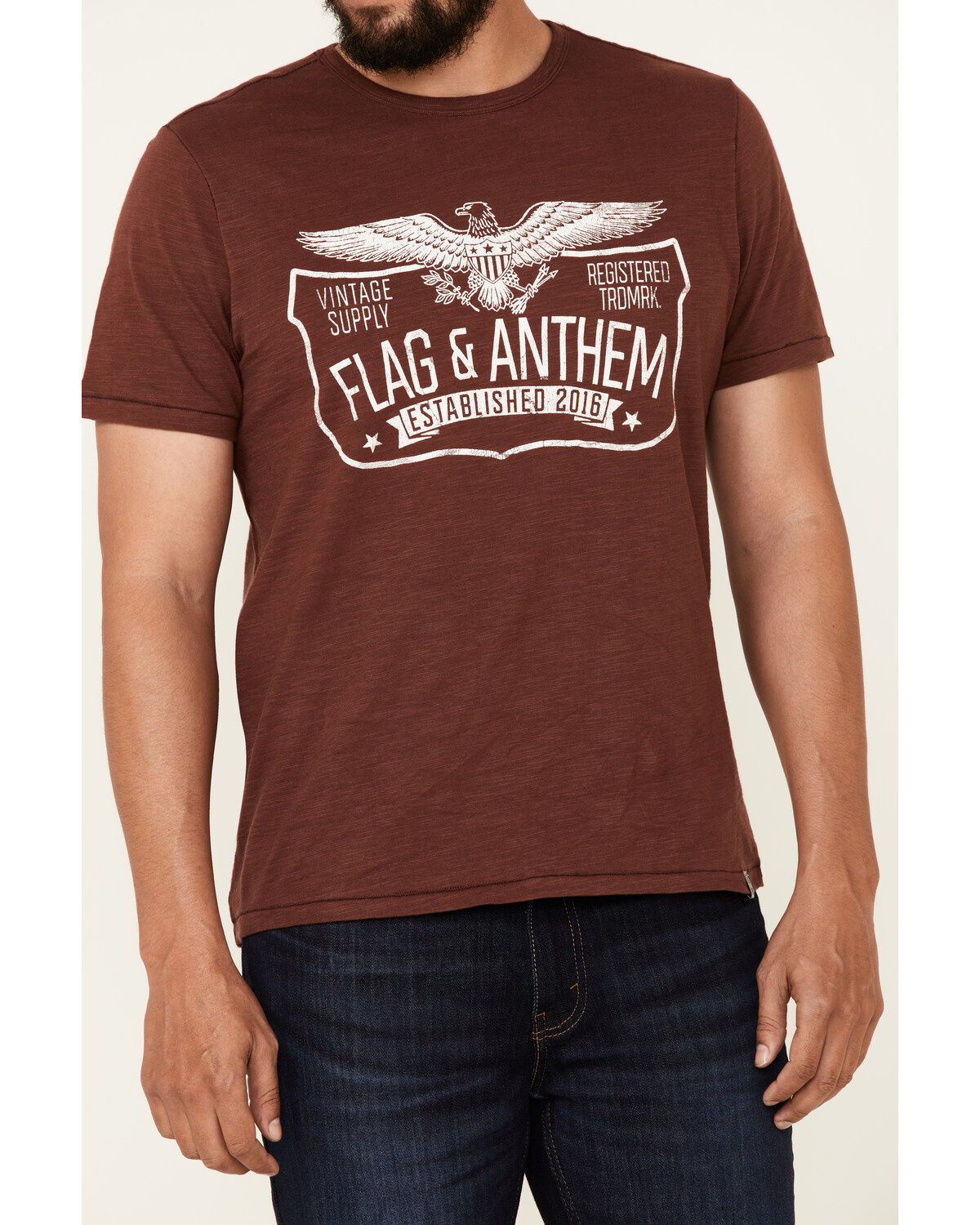 Flag & Anthem Men's Trademark Logo Burnout Short Sleeve T-Shirt