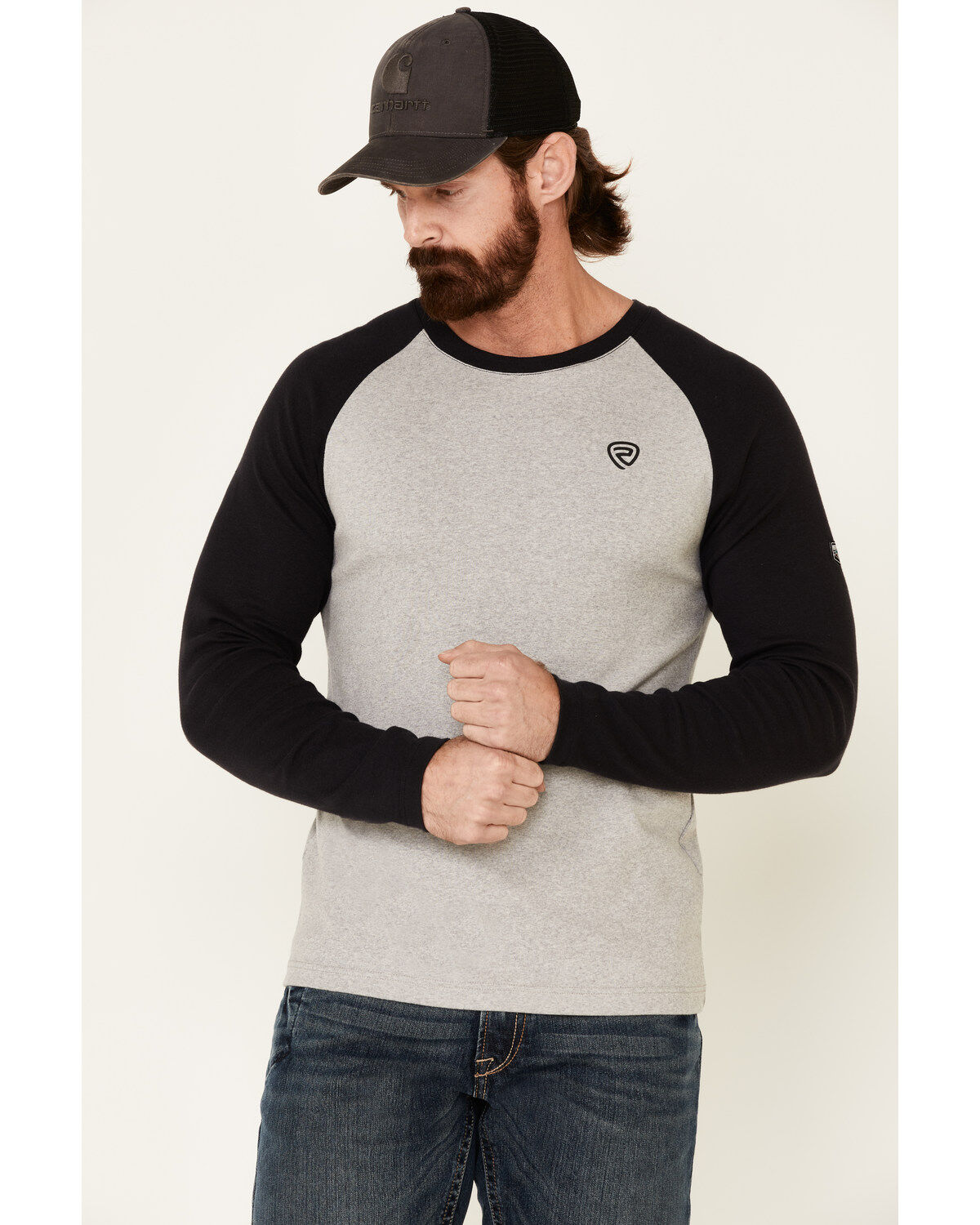Rock & Roll Denim Men's FR Long Sleeve Work Raglan T-Shirt