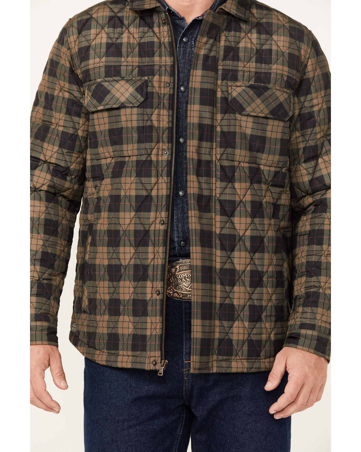 Cody James Men's Prescott Plaid Print Puffer Jacket