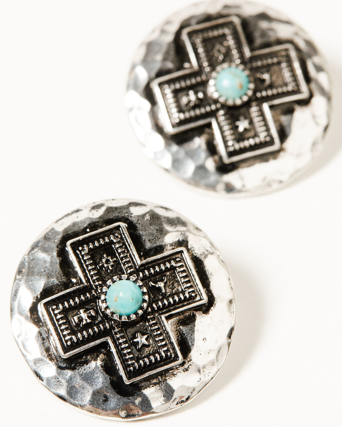 Shyanne Women's Southwestern Antique Cross Stud Earrings