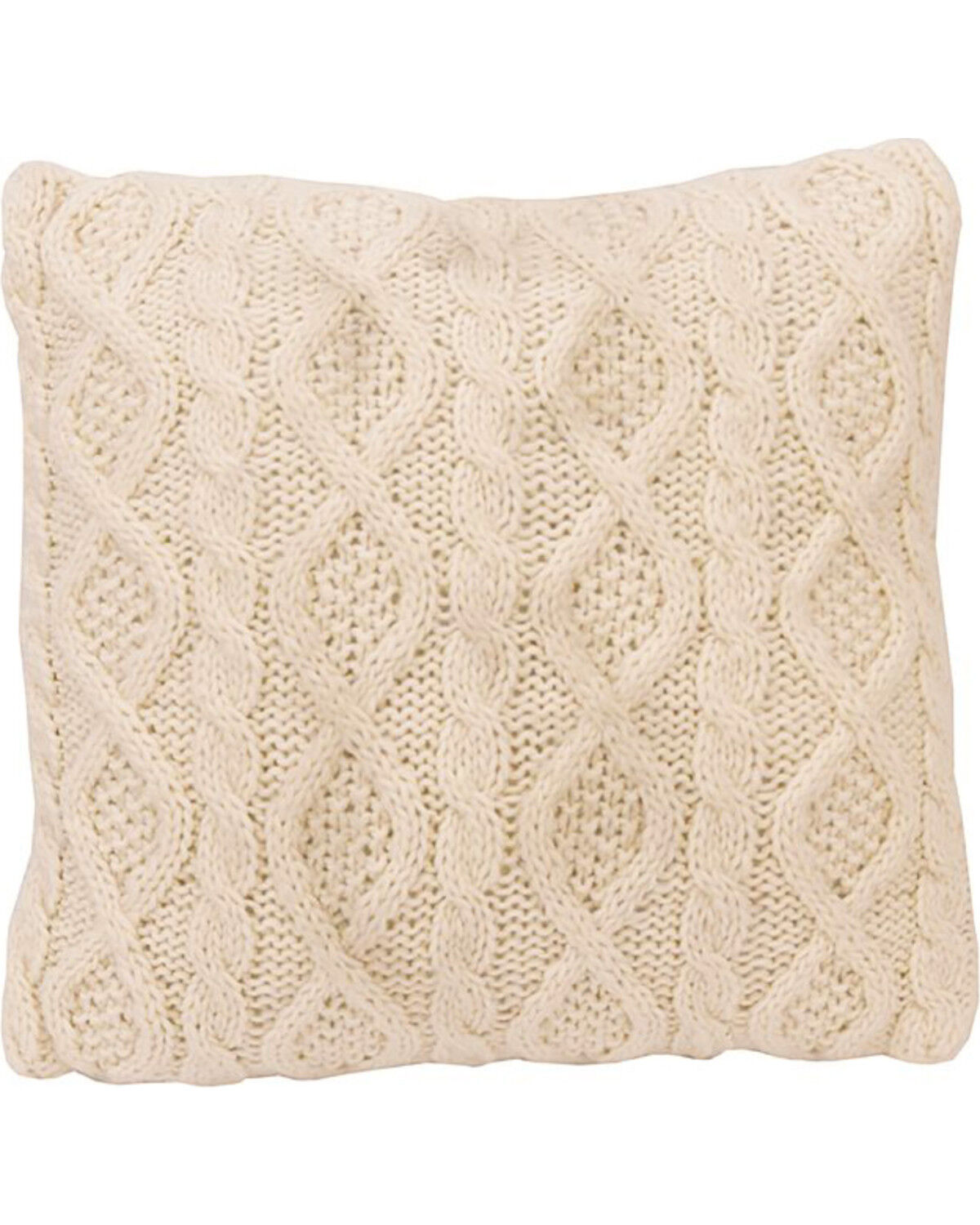 HiEnd Accents Cream Cable Knit Pillow