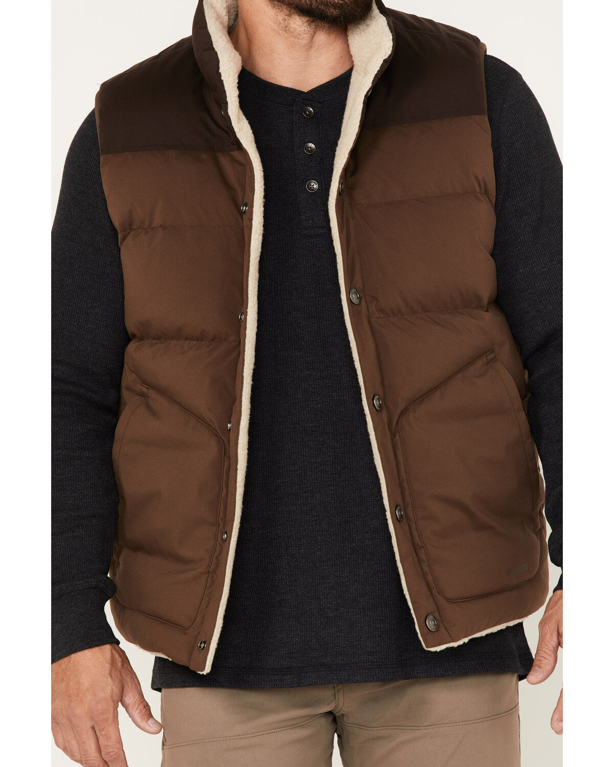 Brothers and Sons Men's Reversible Sherpa Down Vest